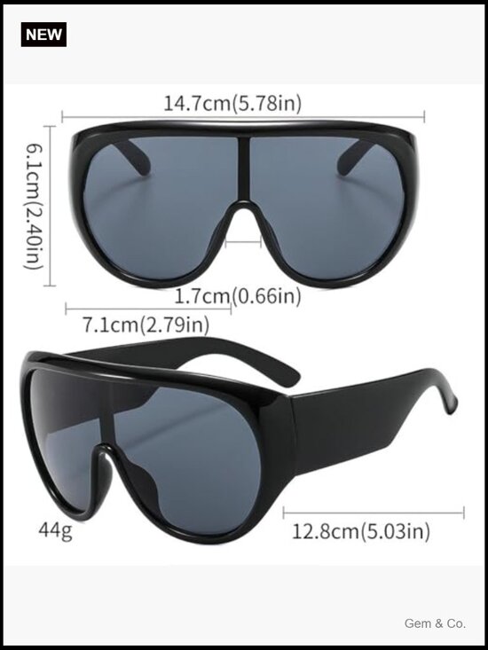 Oversized Pilot Sunglasses Women Big Frame Luxury Round Shades UV400